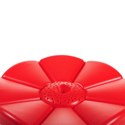 Plastic Round Disc Swing Seat With Adjustable Hanging Rope - Red