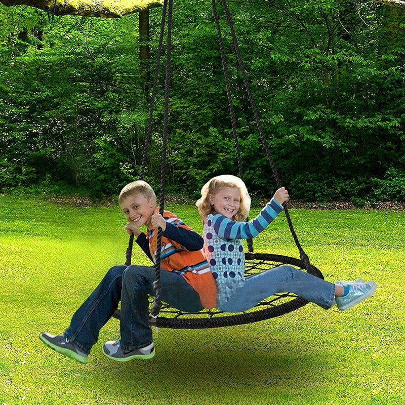 Round Nest Web Tree Swing Set with Hanging Rope