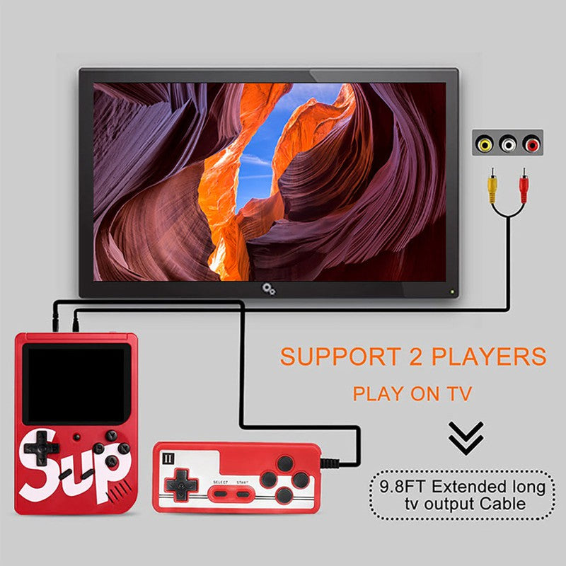 400 in 1 Classic Video Game Console with Remote & Cable for TV Connectivity | 2 Players | Assorted Colours