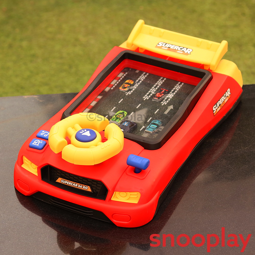 Electronic Steering Wheel Racing Car with Music (Assorted Colours)