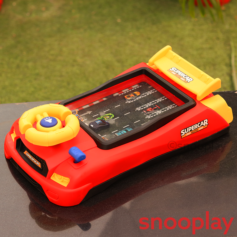 Electronic Steering Wheel Racing Car with Music (Assorted Colours)