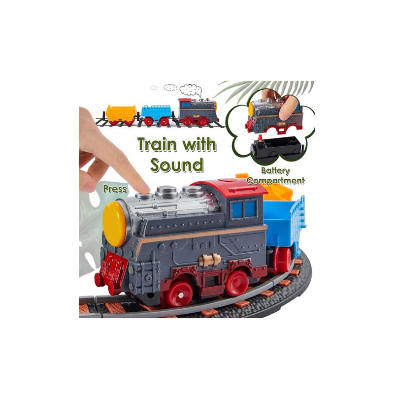 Rail Vehicle Set Toy | City Passenger Train with Rails and Rich Accessories