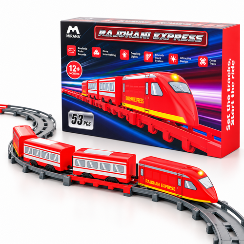 Mirana Rajdhani Express Bullet Train Track Set for Kids - 53 Pieces