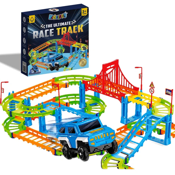 Kidology DIY Rapid Variety Car Racing Track with Electric Car Toys