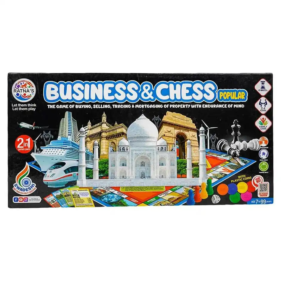 Ratna's Business & Chess Popular | 2 in 1 Board Game