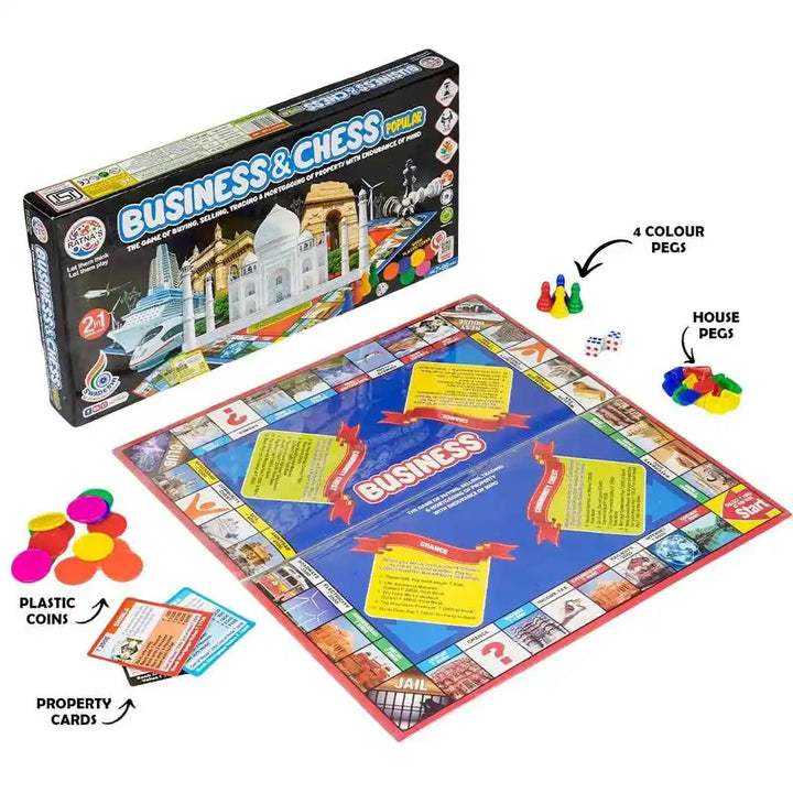 Ratna's Business & Chess Popular | 2 in 1 Board Game
