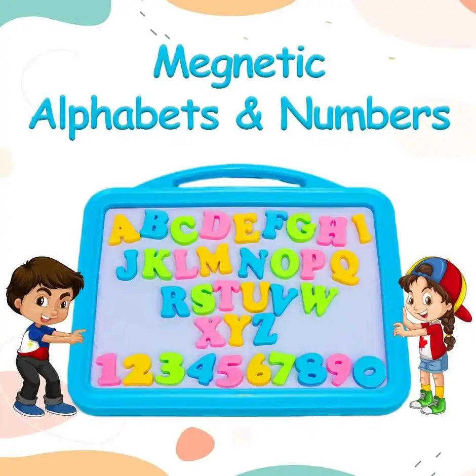 Avis by Ratna Lovely Magnetic Slate | 2-in-1  Alphabets & Numbers | Learning Board
