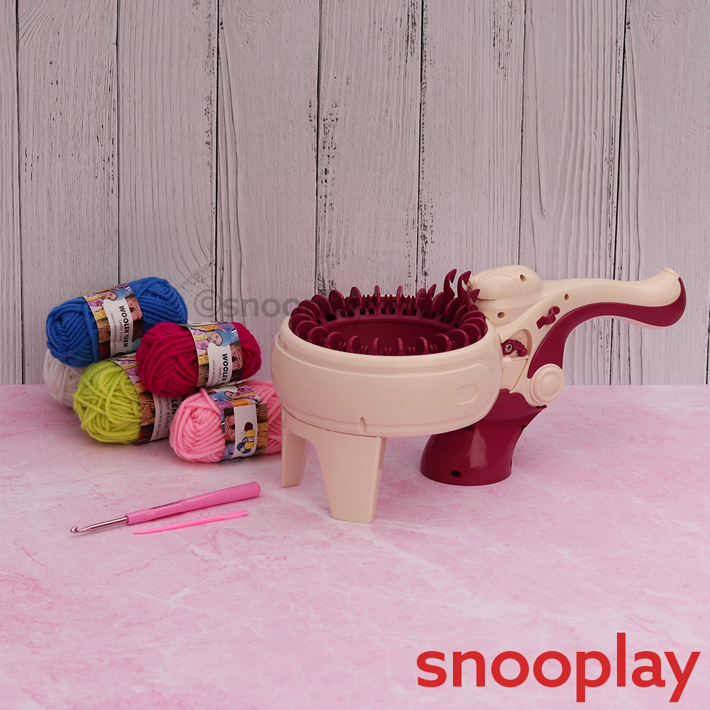 Buy Realistic DIY Woolen Knitting Weaving Machine with two knitting ...