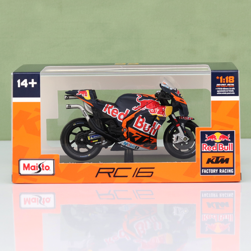 Maisto Original Red Bull KTM Factory Racing 2023 Licensed Diecast Bike | 1:18 Scale (14 Years Till Grown Ups)