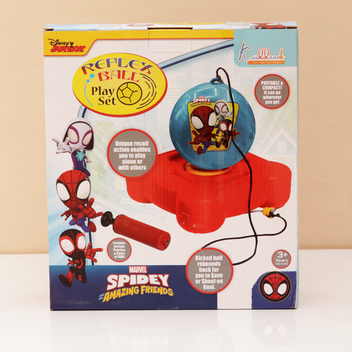 Kriiddaank Marvel Original Spiderman Compact Reflex Soccer Ball with Pump Inflator | Licensed Toy (3-8 Years)