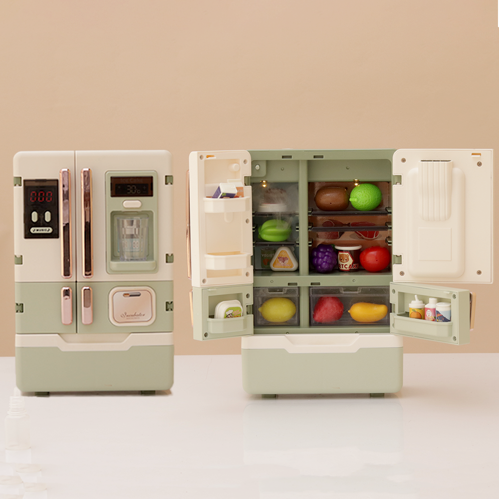 28 Pieces Realistic Refrigerator Play Set with Light & Sound (3-8 Years)