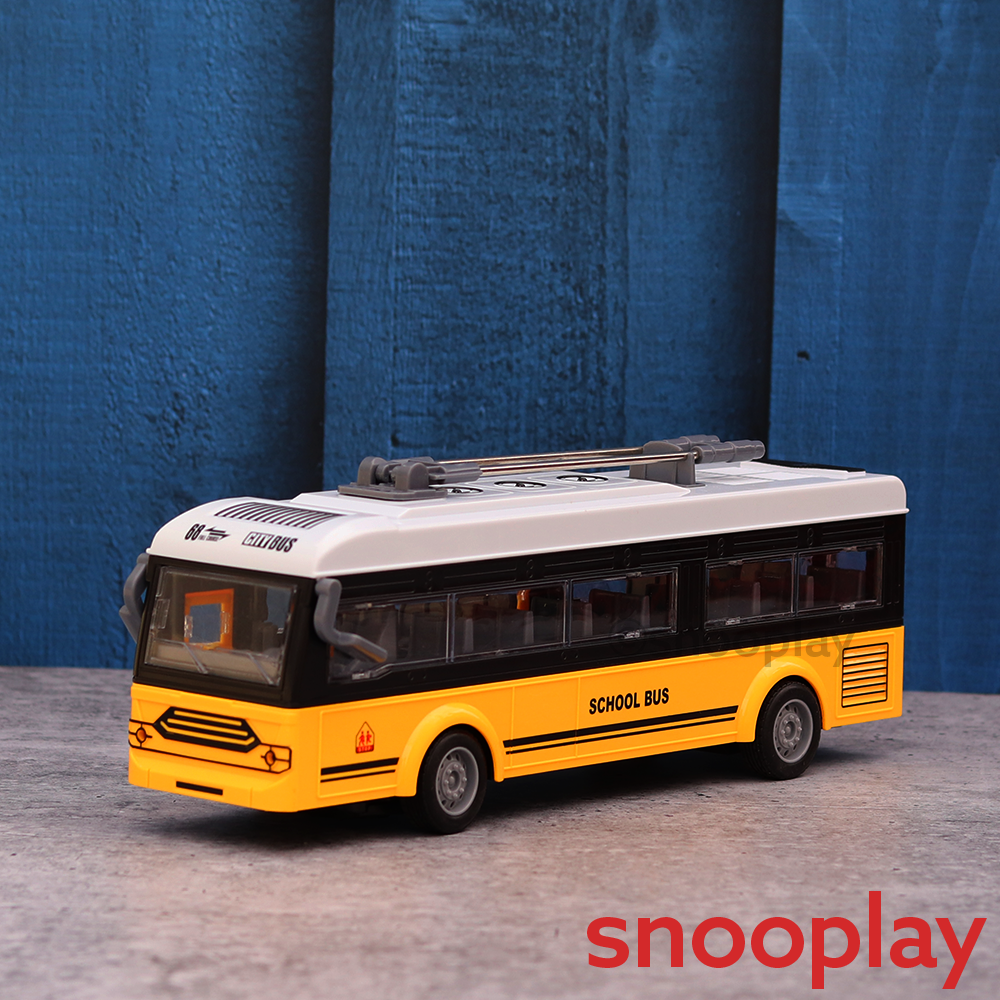 Remote Controlled City School Bus (Scale 1:30) - Assorted Colors and Designs