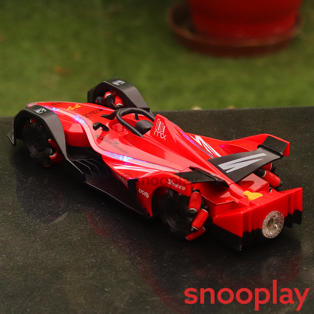 Remote Controlled Formula Racing Stunt Car with Spray Mist Effect and LED Lights