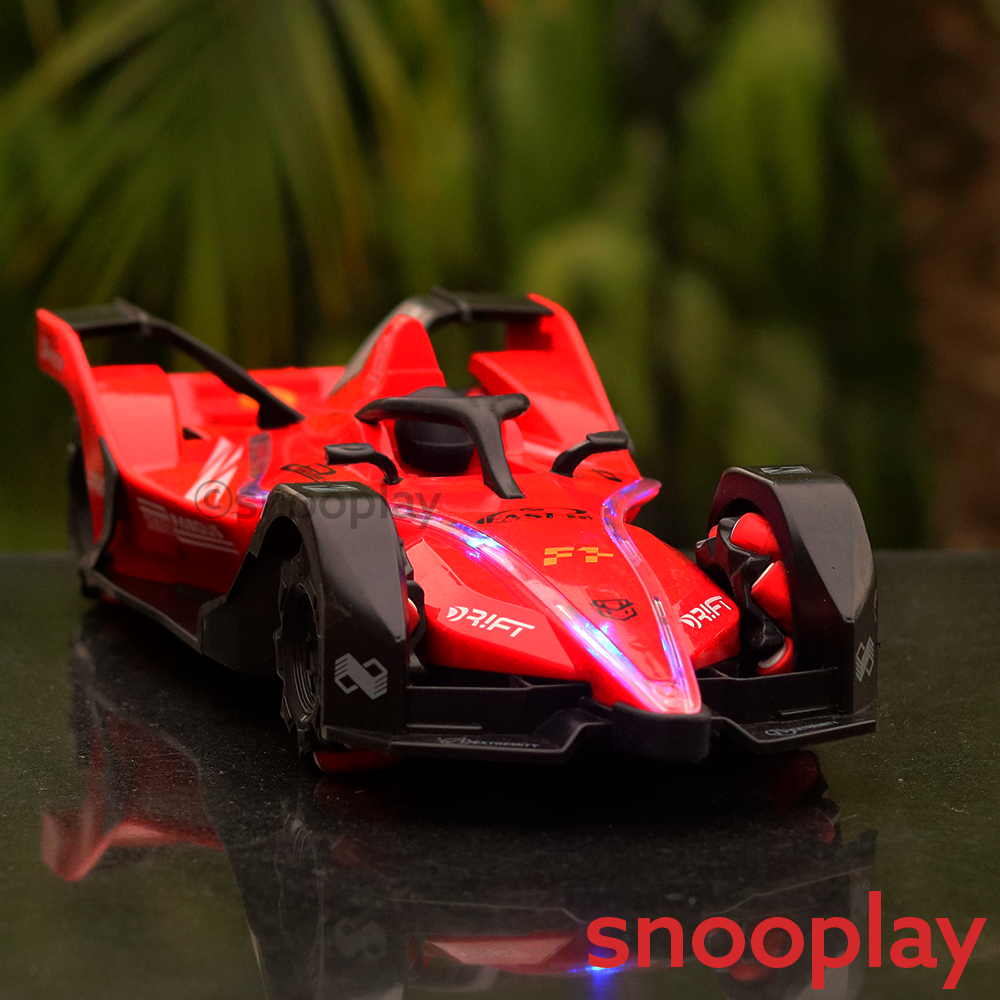 Remote Controlled Formula Racing Stunt Car with Spray Mist Effect and LED Lights