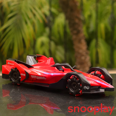 Remote Controlled Formula Racing Stunt Car with Spray Mist Effect and LED Lights