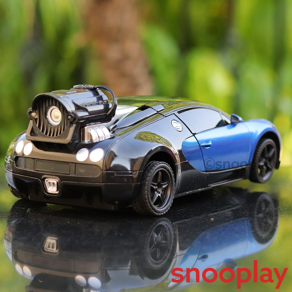 Buy Remote Controlled Transformer Deformed Bugatti Car with Spray