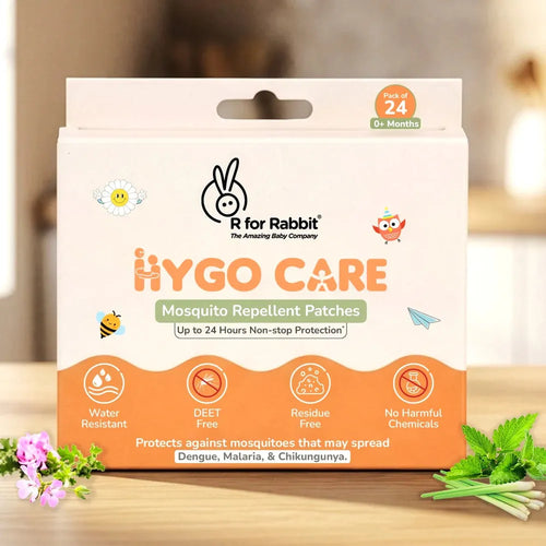 R for Rabbit Mosquito Repellent Patches - Non Toxic & DEET-Free Protection (Pack of 24) | Hygo Care