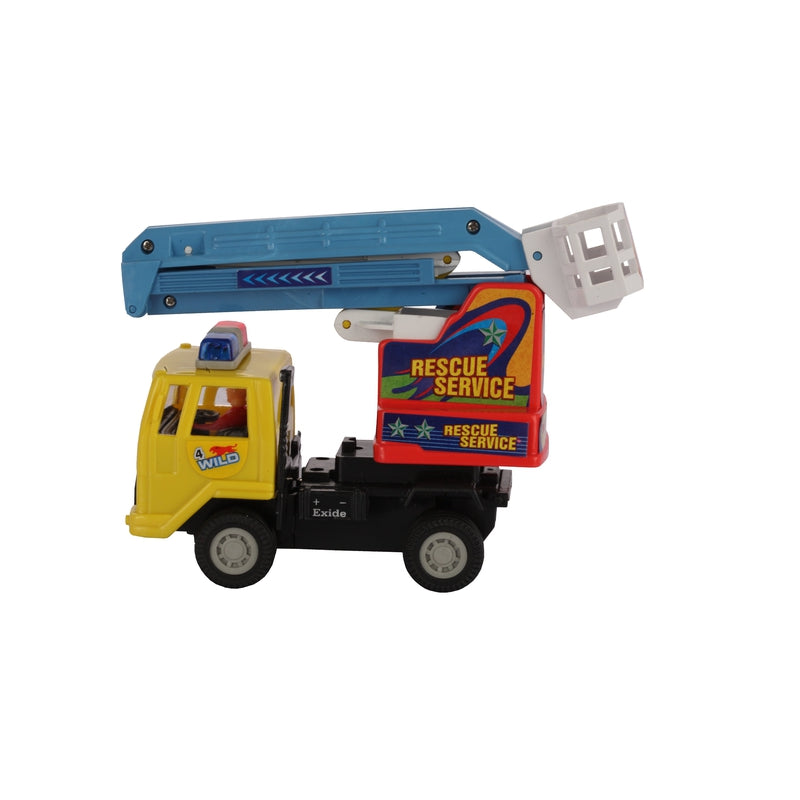 Rescue Service is A Finely Crafted Toy with Excellent Use of Links to Lift The Mechanical Toy - Cherry Picker