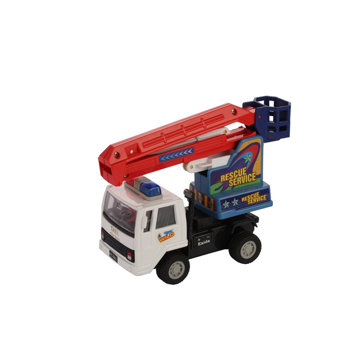 Rescue Service is A Finely Crafted Toy with Excellent Use of Links to Lift The Mechanical Toy - Cherry Picker