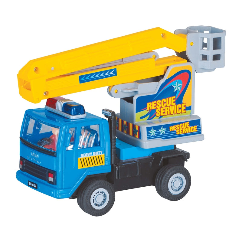 Rescue Service is A Finely Crafted Toy with Excellent Use of Links to Lift The Mechanical Toy - Cherry Picker