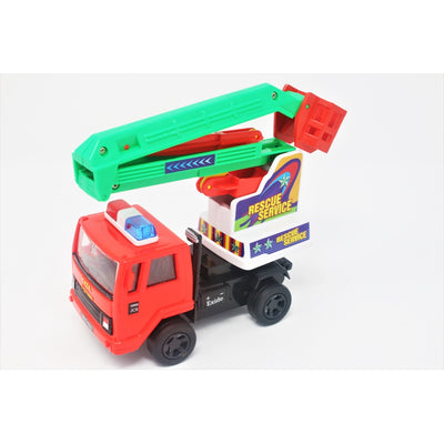 Rescue Service is A Finely Crafted Toy with Excellent Use of Links to Lift The Mechanical Toy - Cherry Picker