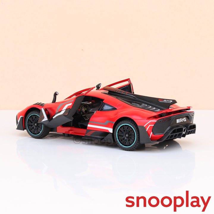 BIG fun Toys Resembling Mercedes-AMG ONE Diecast Car - Pullback, Openable Parts, Light & Sound | 1:24 Scale (3 Years till Grown Ups) | Assorted Colors
