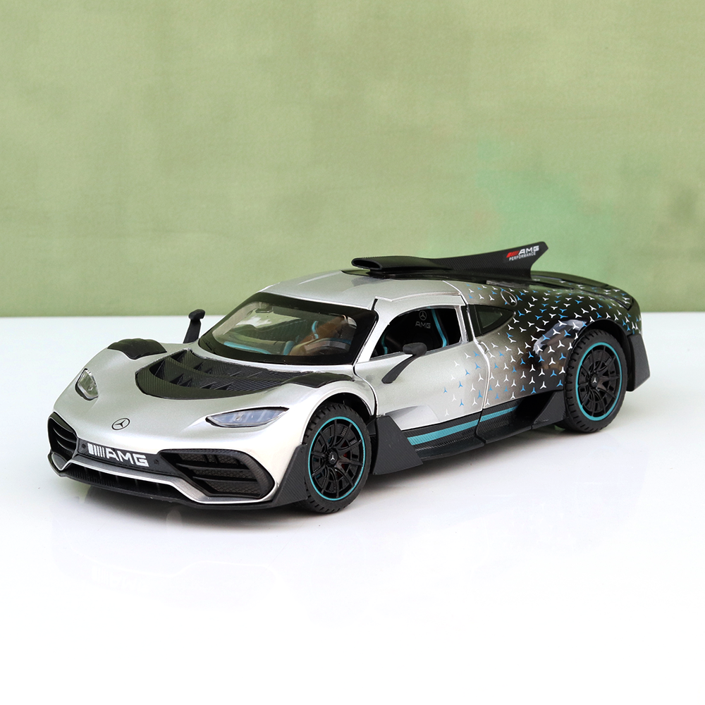 BIG fun Toys Resembling Mercedes-AMG ONE Diecast Car - Pullback, Openable Parts, Light & Sound | 1:24 Scale (3 Years till Grown Ups) | Assorted Colors
