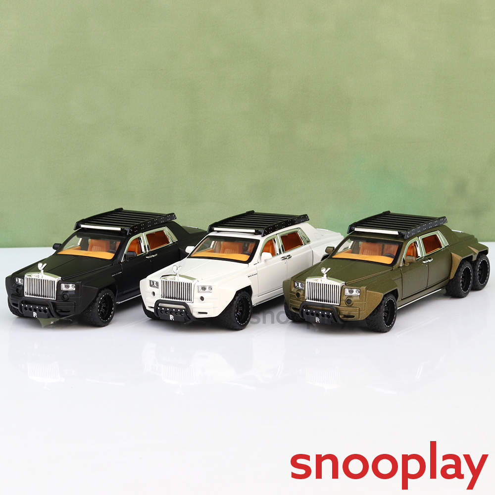 Big Fun Toys Resembling Rolls Royce Diecast Car - Pullback, Openable Parts, Light & Sound | 1:32 Scale (3 Years till Grown Ups) | Assorted Colors