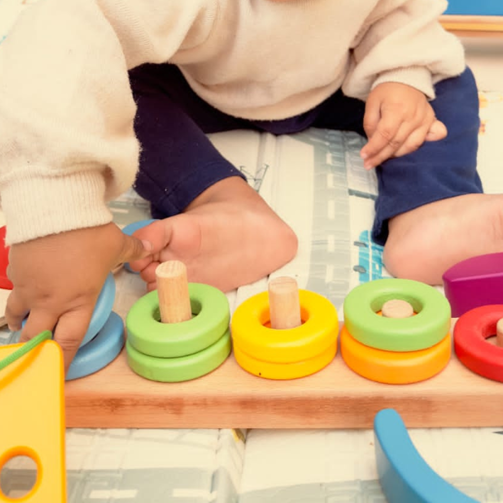 Ring Stacker Toy - 5 Different Coloured Rings