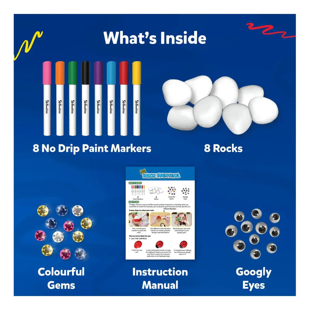 Skillmatics Rock Painting Kit | Mess-Free Art & Craft Activity