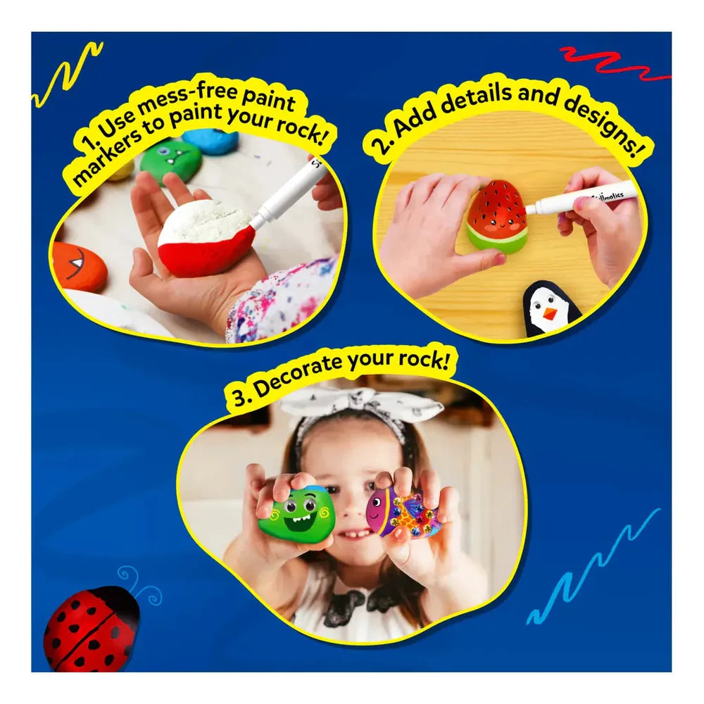 Skillmatics Rock Painting Kit | Mess-Free Art & Craft Activity