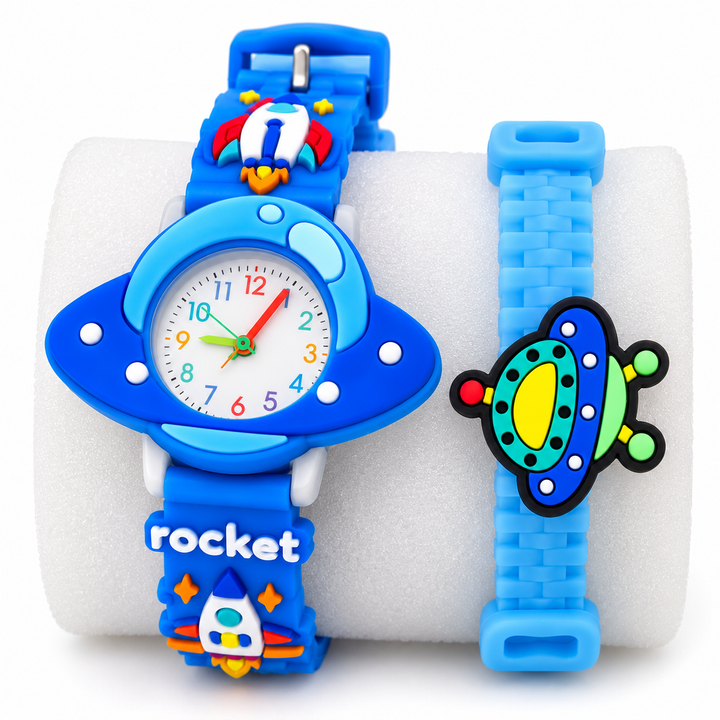 Rocket Theme Analog Watch for Kids | Wrist Watch with Comfortable Wrist Band