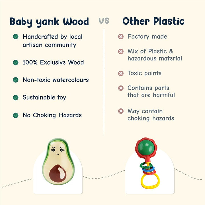 Tiny Avocado Roly Poly Toy (8 Months - 2 Years)