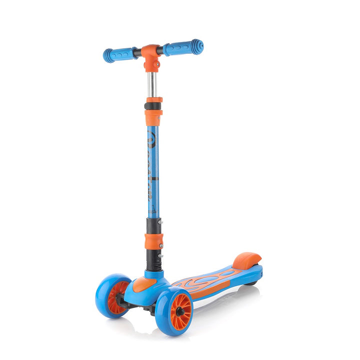 Rooster: Scooter with Plastic deck, 2W in front, Alumium handle and PVC grip (Blue)