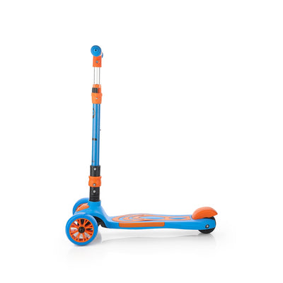 Rooster: Scooter with Plastic deck, 2W in front, Alumium handle and PVC grip (Blue)