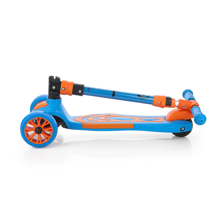 Rooster: Scooter with Plastic deck, 2W in front, Alumium handle and PVC grip (Blue)