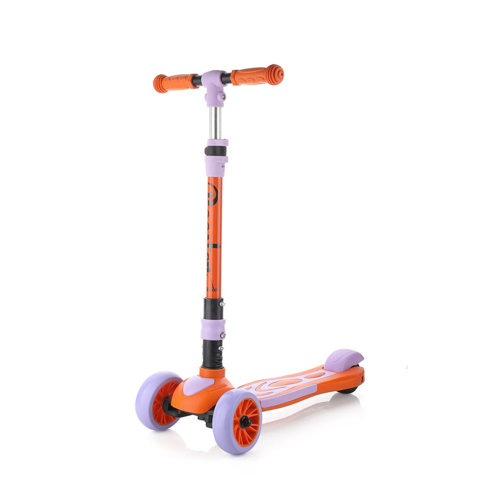 Rooster: Scooter with Plastic deck, 2W in front, Alumium handle and PVC grip (Orange)