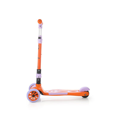 Rooster: Scooter with Plastic deck, 2W in front, Alumium handle and PVC grip (Orange)