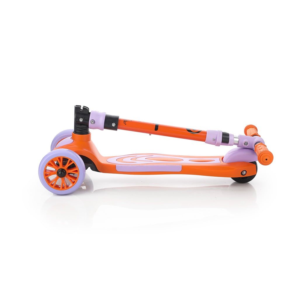 Rooster: Scooter with Plastic deck, 2W in front, Alumium handle and PVC grip (Orange)