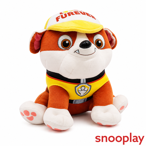Original Rubble with Cap Soft Toy - 25cm | Paw Patrol Puppy Soft Toy