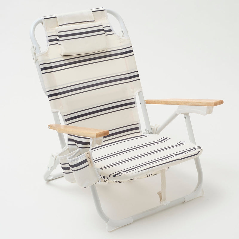 Stripes print Deluxe Beach Chair Casa Fes - Teal (COD Not Available)
