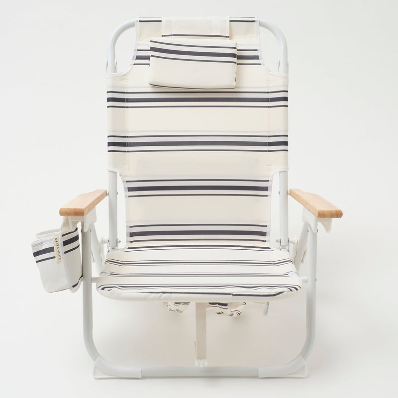 Stripes print Deluxe Beach Chair Casa Fes - Teal (COD Not Available)