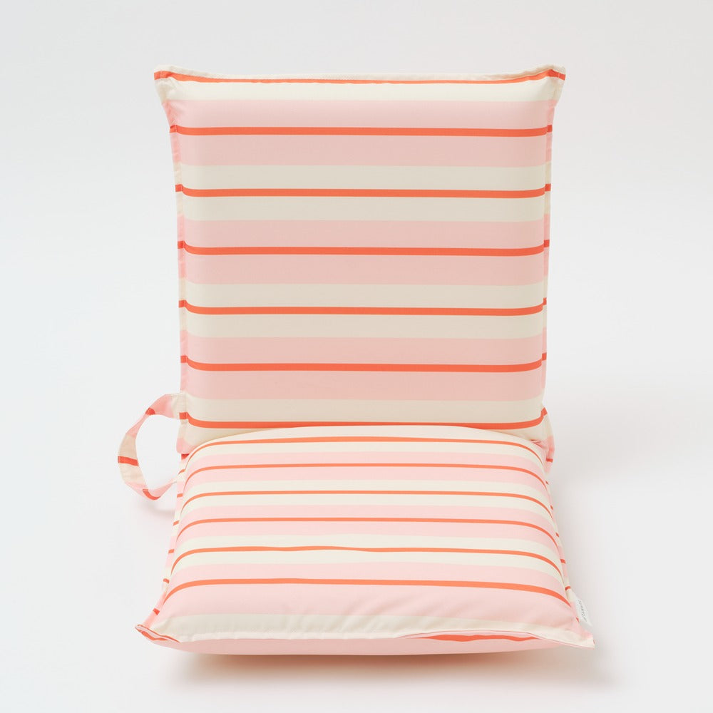 Folding Seat Summer Stripe Strawberry Sorbet