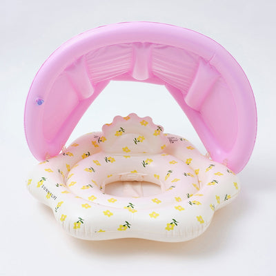 Inflatable Swimming Baby Float with canopy Mima the Fairy Lemon - Lilac