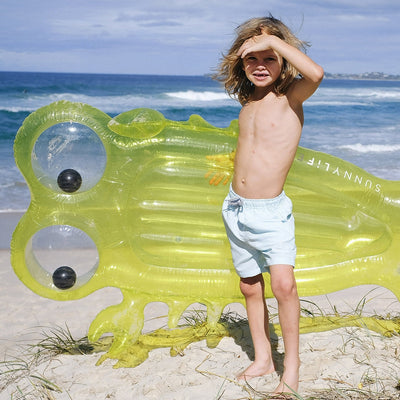 Inflatable Luxe Swimming Lie On Float Sonny the Sea Creature - Yellow