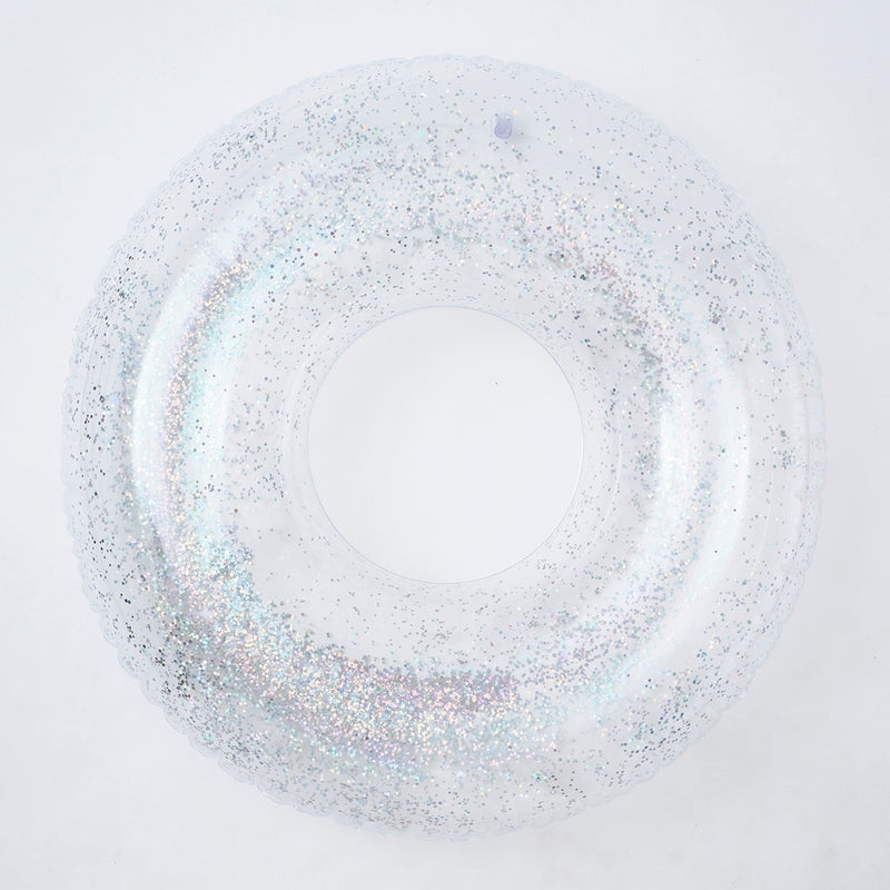 Inflatable Swimming  Pool Ring Glitter - Transparent