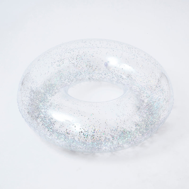 Inflatable Swimming  Pool Ring Glitter - Transparent