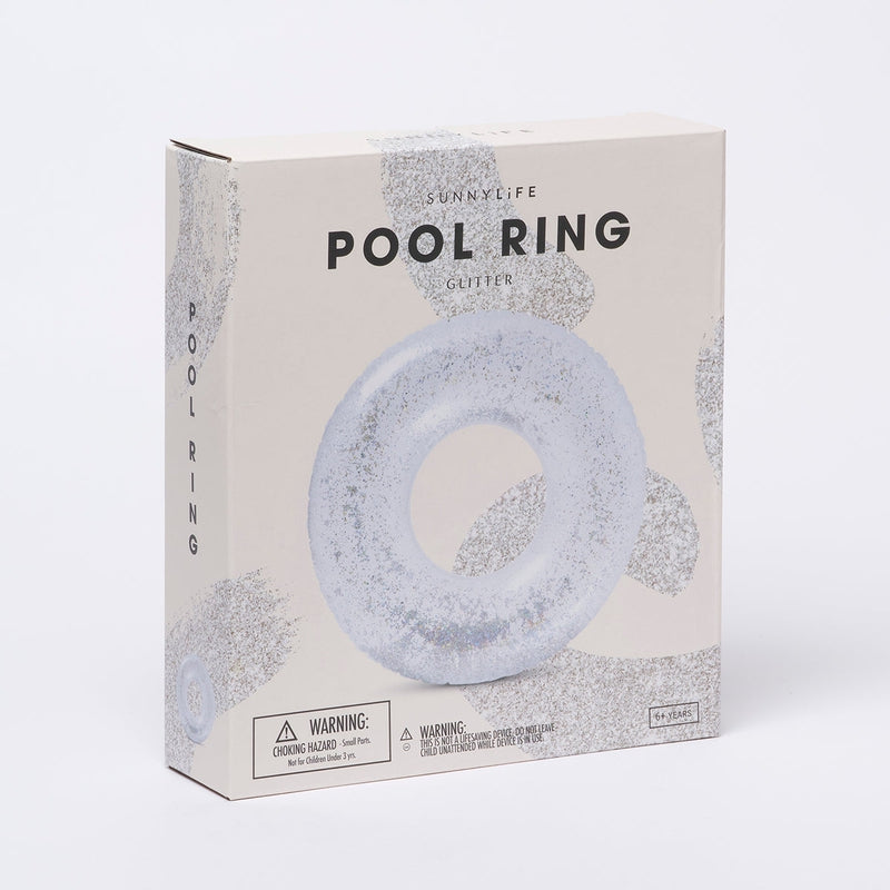 Inflatable Swimming  Pool Ring Glitter - Transparent