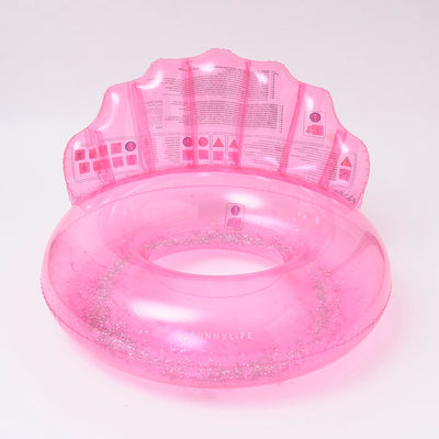 Inflatable Luxe Swimming Pool Ring Shell Bubblegum - Pink