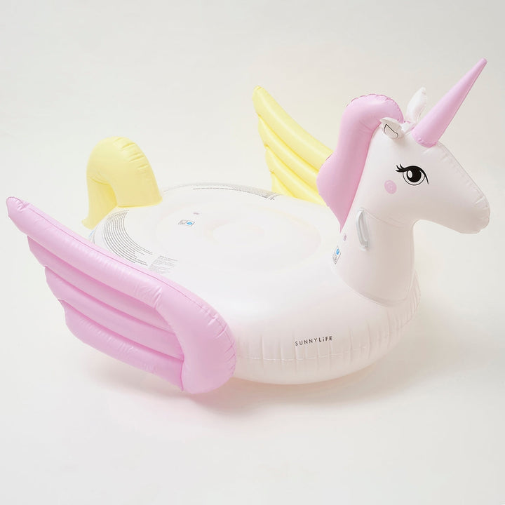 Inflatable Unicorn Luxe Swimming Ride On Float - Pastel